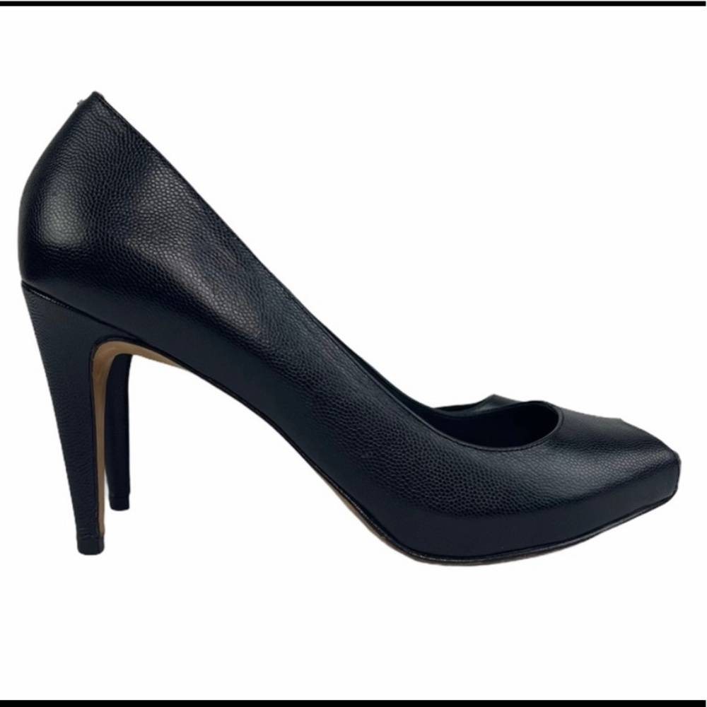 Cole Haan Peep Toe Pebbled Leather Heels—8B